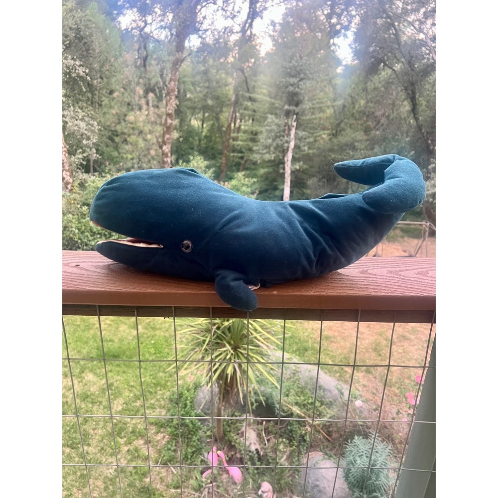 Folkmanis Folktails Blue Whale Hand Puppet Large Plush 20 Inch Teal Toy
